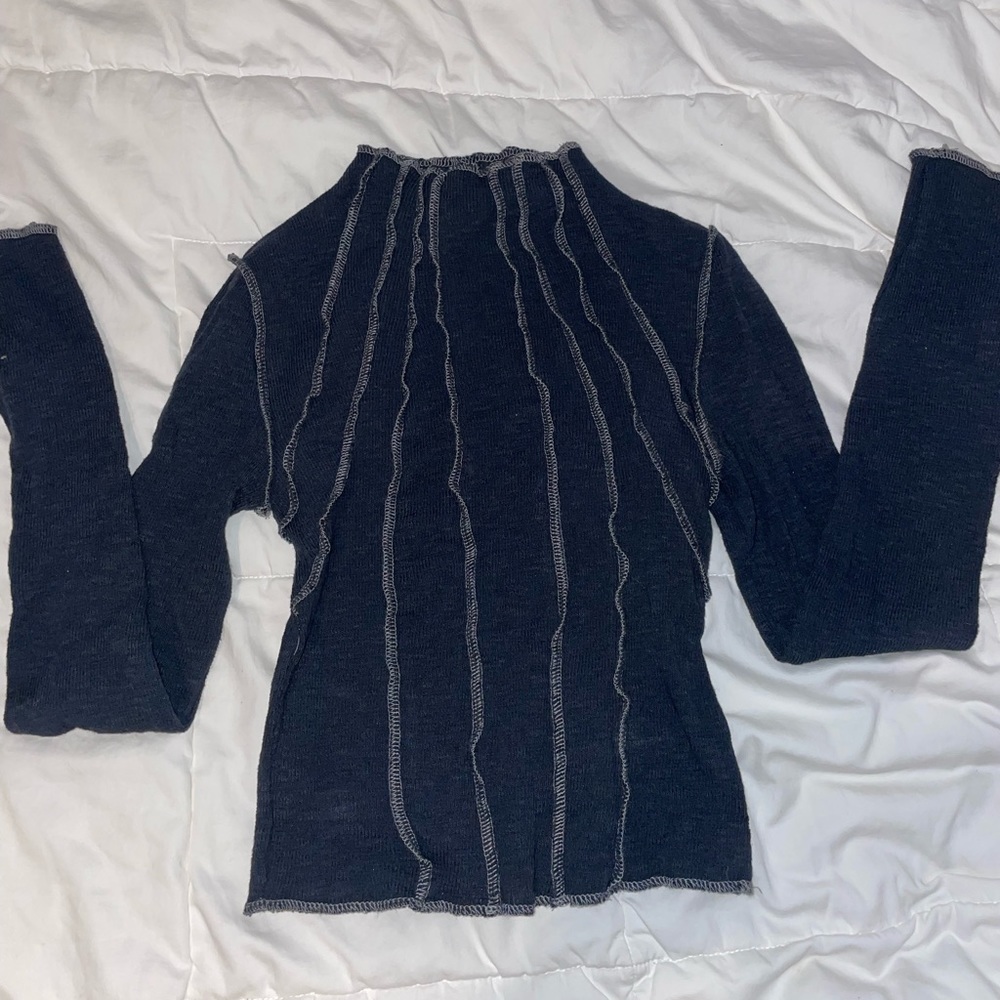 Urban Outfitters high neck ribbed top